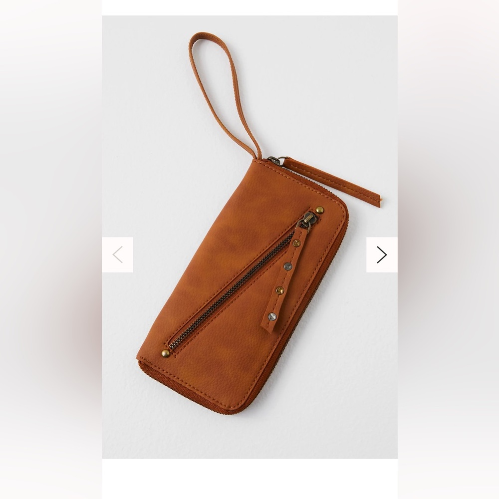 Free People Distressed Vegan Leather Wallet